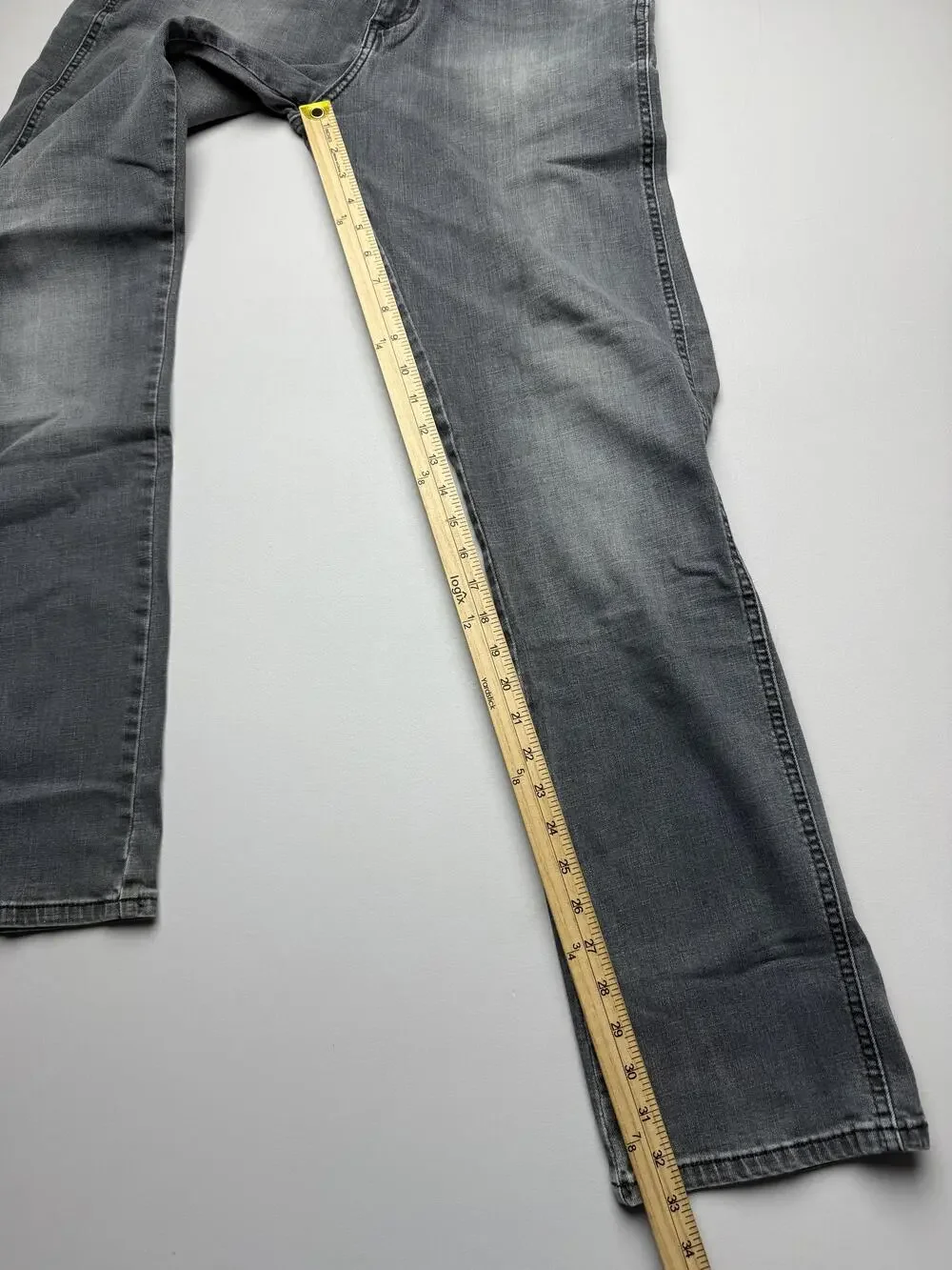 Wrangler Retro Jeans Mens 36x36 Charcoal Denim Slim Straight Stretch 88MWZGD
